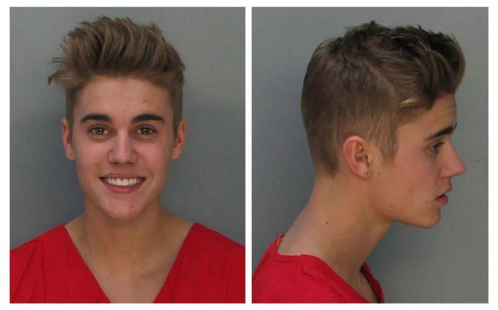 bieber mug shot