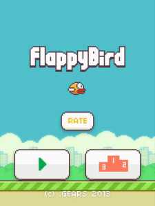 A screenshot of the game Flappy Bird.