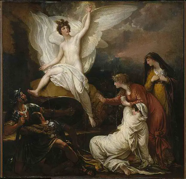 an angel talking to women in the tomb of Jesus Christ