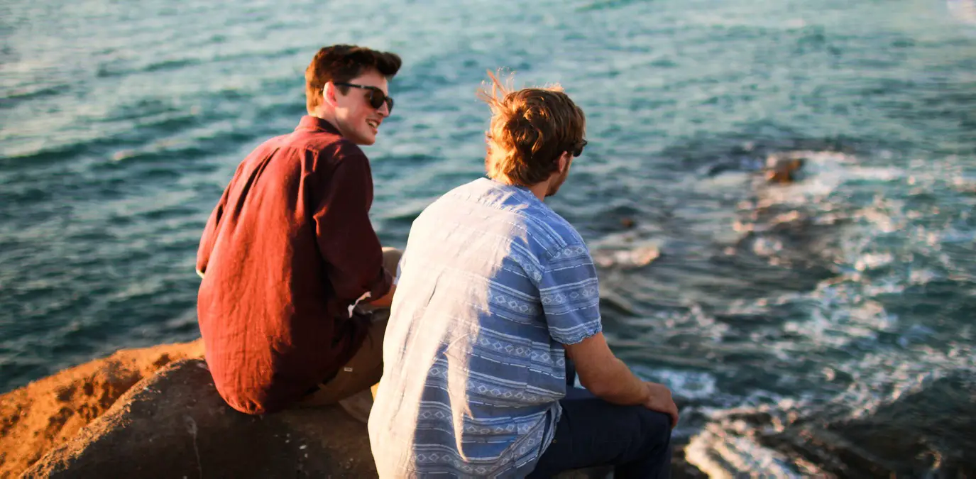 Men talking