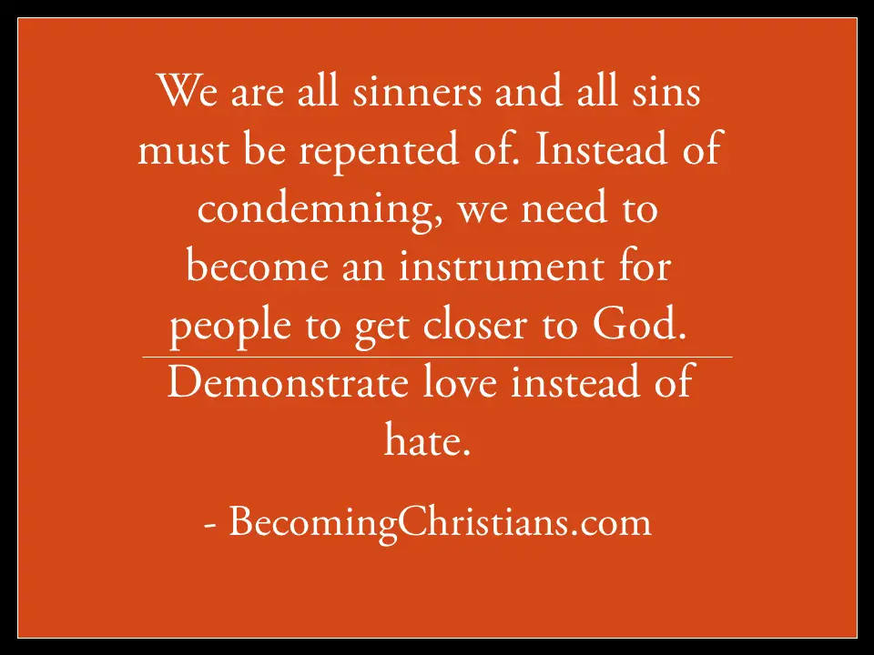 Quote about loving sinners