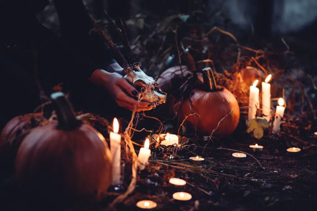 halloween, pumpkin, candles