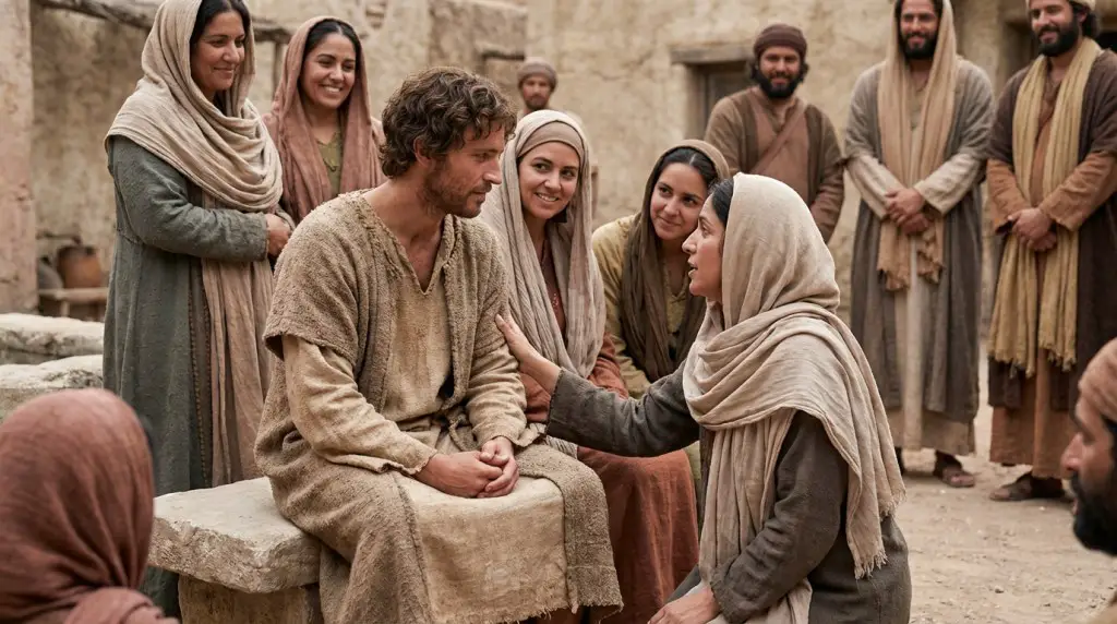 Jesus talking to women in the new testament