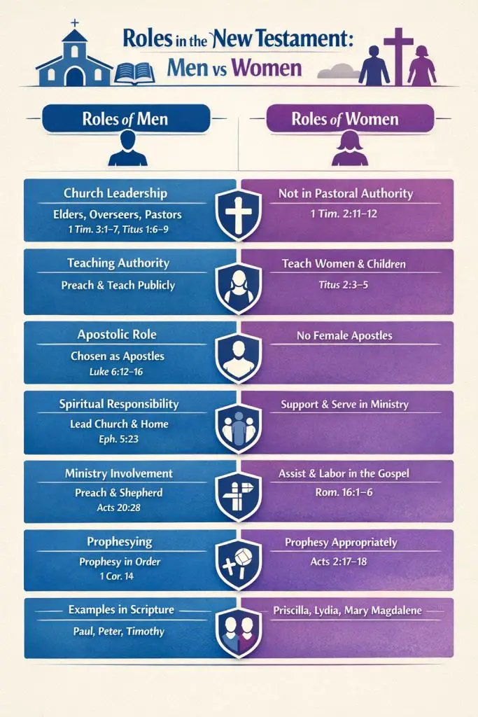Roles in the New Testament infographic