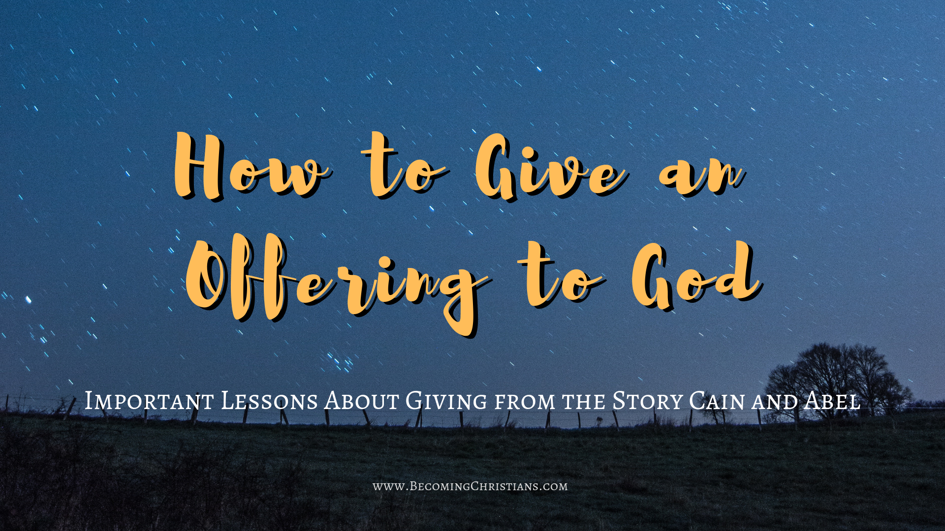 How to Give an Offering to God