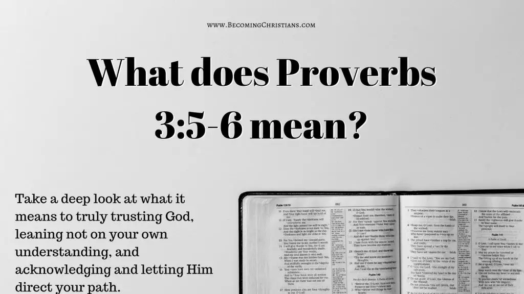 What does Proverbs 3:5-6 mean? How can we understand Proverbs 3:5-6?
