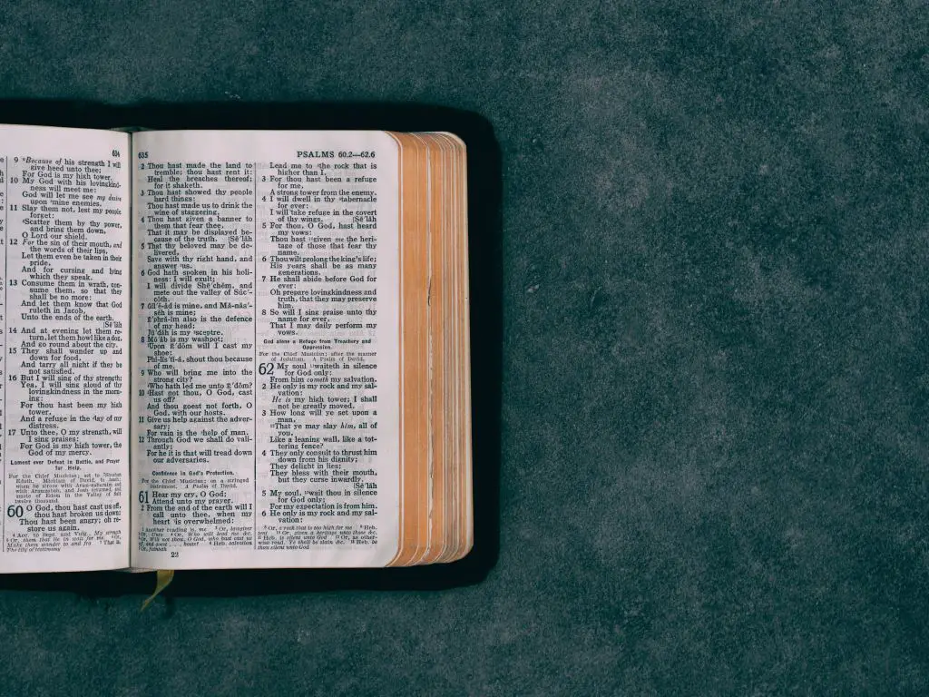 open bible with blank space