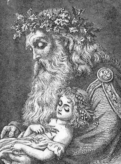 1897 Baby New Year with Father Time
