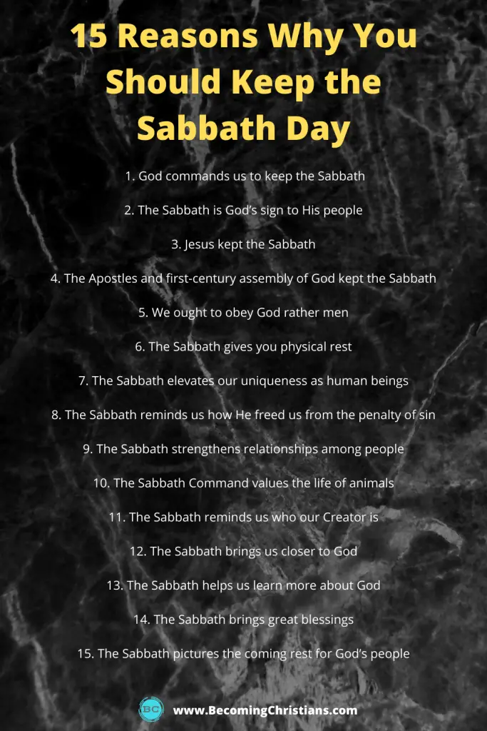 15 Reasons Why We Should Keep the Sabbath Day