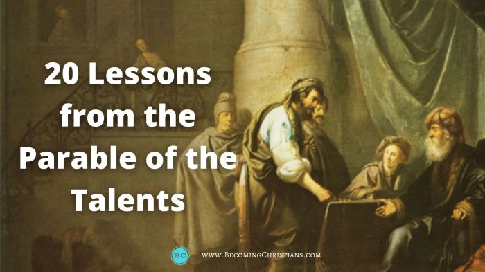 20 lessons from the parable of the talents
