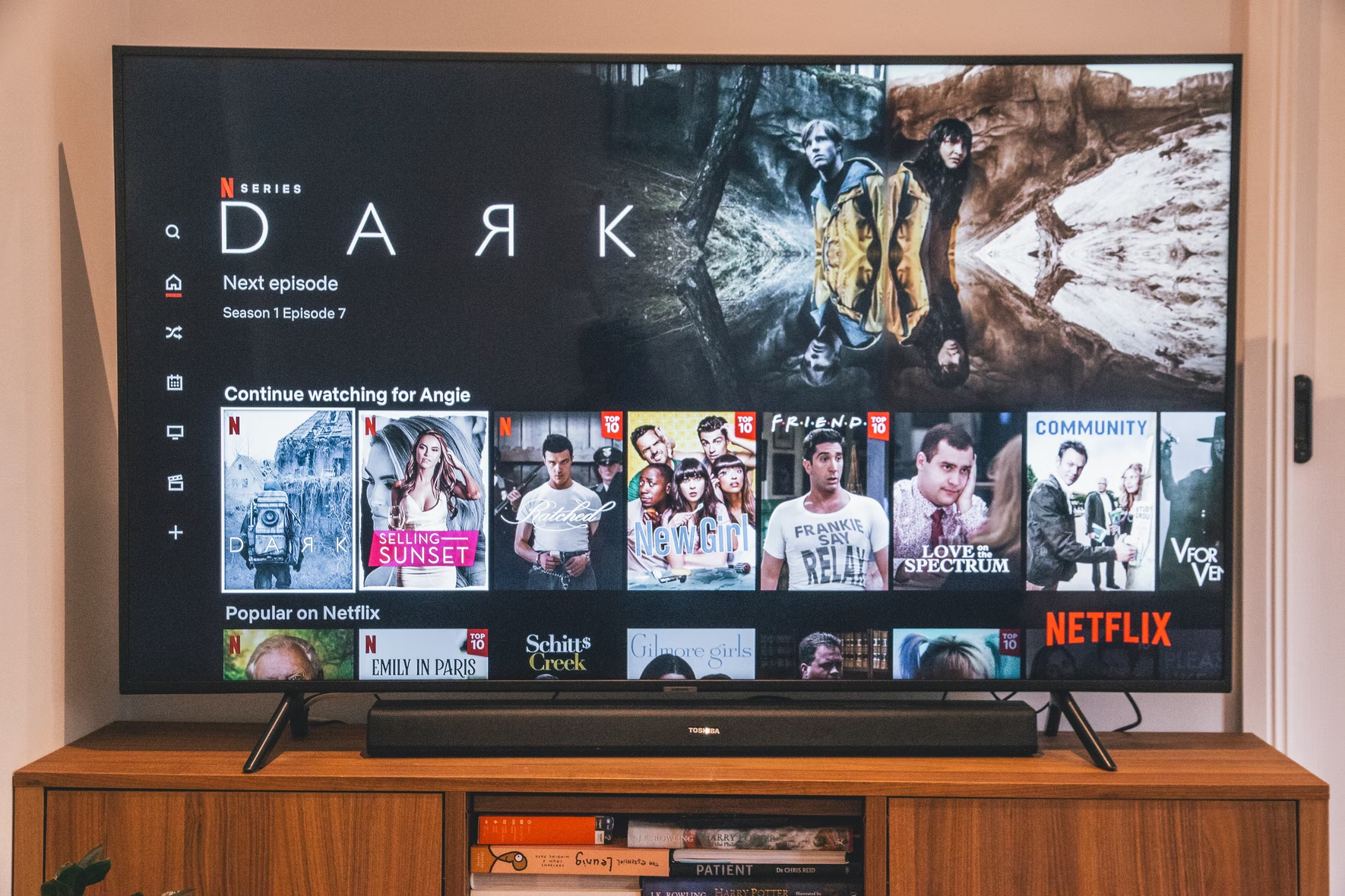 Netflix movies homepage