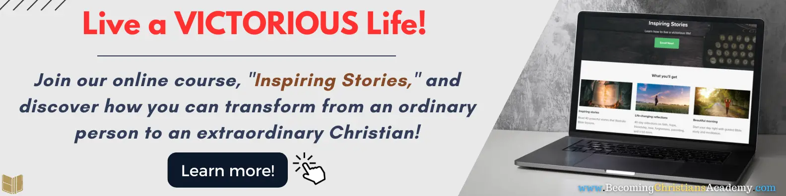 Inspiring Stories promotional banner course