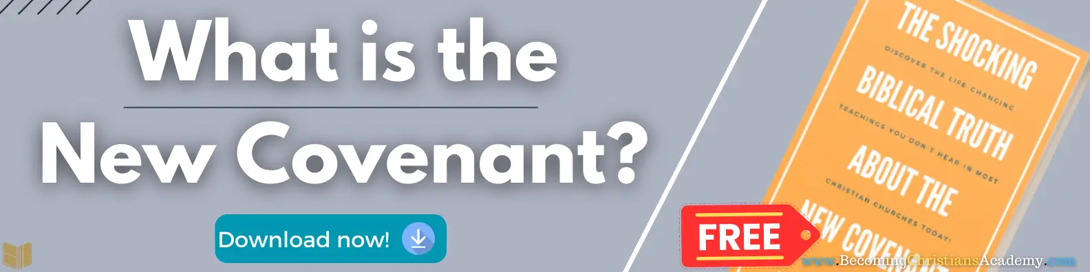 What is the New Covenant free eBook banner