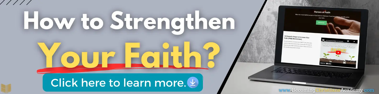 how to strengthen your faith promo banner masterclass