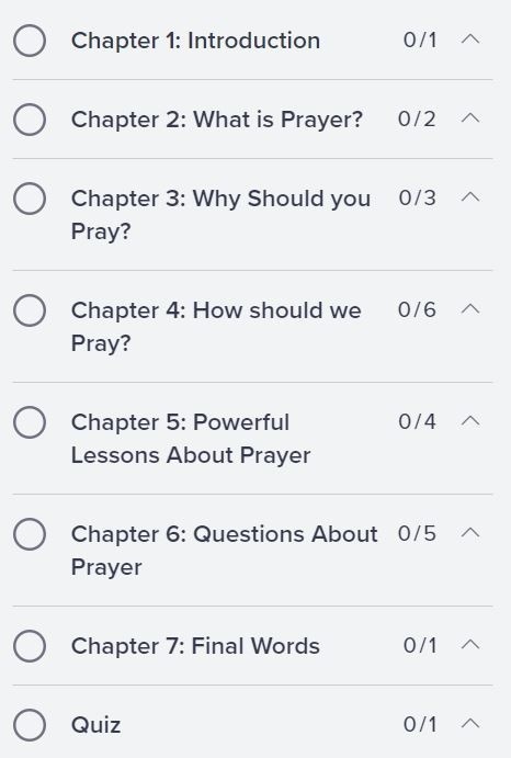 teach us to pray list of chapters