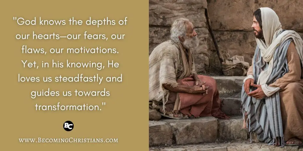 Powerful lessons from the Parable of the Two Debtors: God knows the depths of our hearts—our fears, our flaws, our motivations. Yet, in his knowing, He loves us steadfastly and guides us towards transformation.
