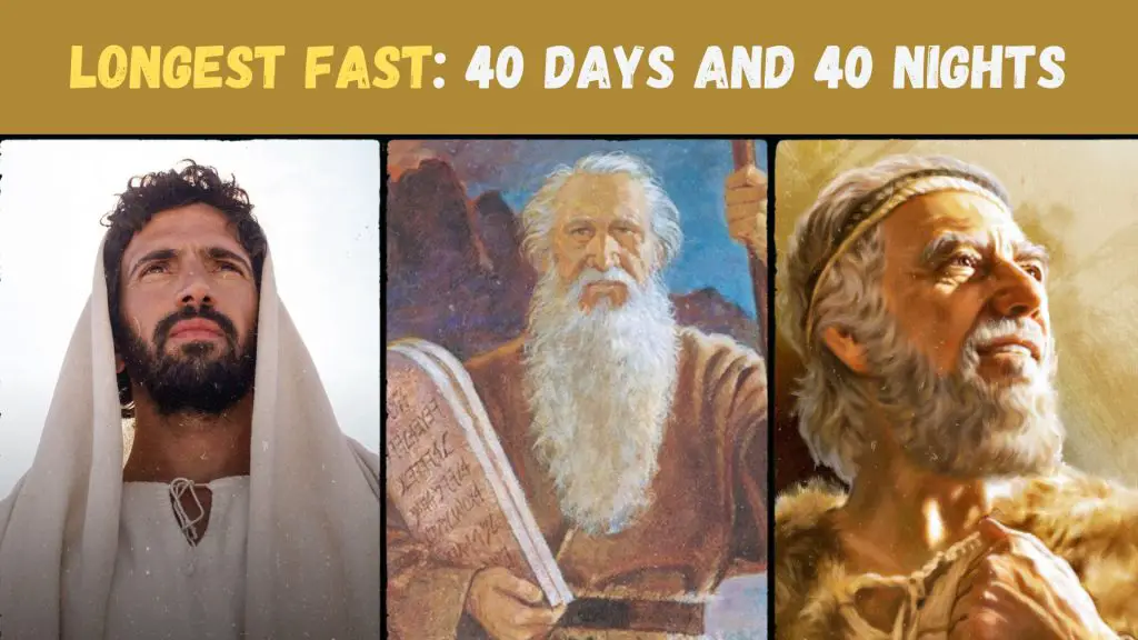 Jesus, Moses, and Elijah fasted for 40 days and 40 nights