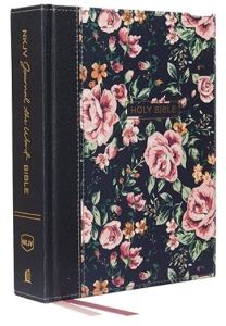 NKJV, Journal the Word Bible, Cloth over Board, Gray Floral, Red Letter, Comfort Print Reflect, Journal, or Create Art Next to Your Favorite Verses