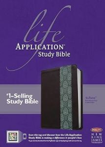 NKJV Life Application Study Bible, Second Edition, TuTone (Red Letter, LeatherLike, Dark Brown/Teal)