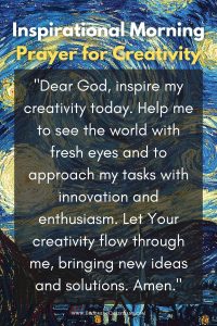 Inspirational Morning Prayers for creativity