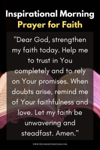 Inspirational Morning Prayers for faith