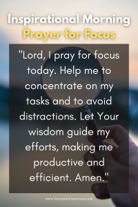 Inspirational Morning Prayers for focus