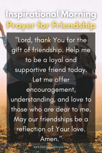 Inspirational Morning Prayers for friendship