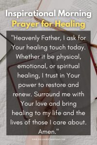 Inspirational Morning Prayers for healing