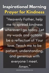 Inspirational Morning Prayers for kindness