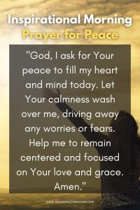 Inspirational Morning Prayers for peace