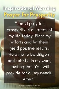 Inspirational Morning Prayers for prosperity