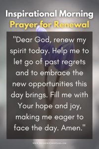 Inspirational Morning Prayers for renewal