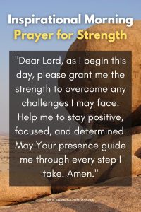 Inspirational Morning Prayers for strength