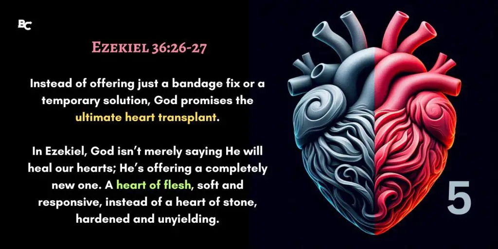 Ezekiel 36 26-27 God will give us a heart of flesh