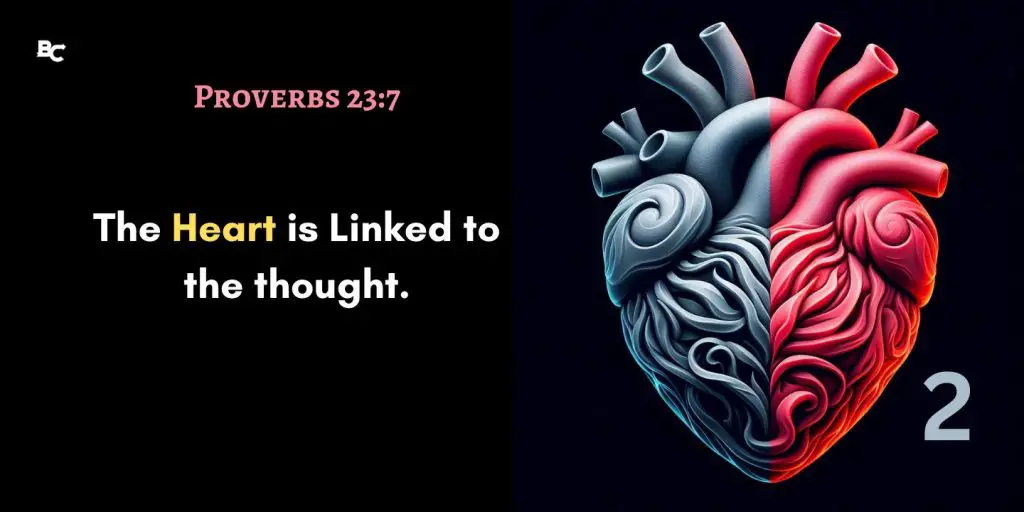 Proverbs 23 7 The Heart is Linked to the thought.