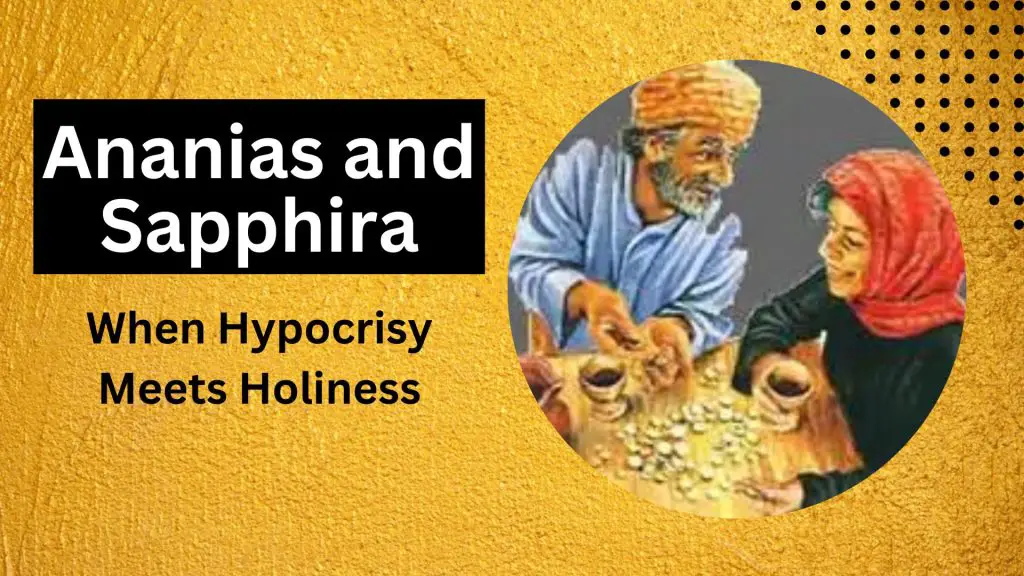 Ananias and Sapphira life lessons blog image