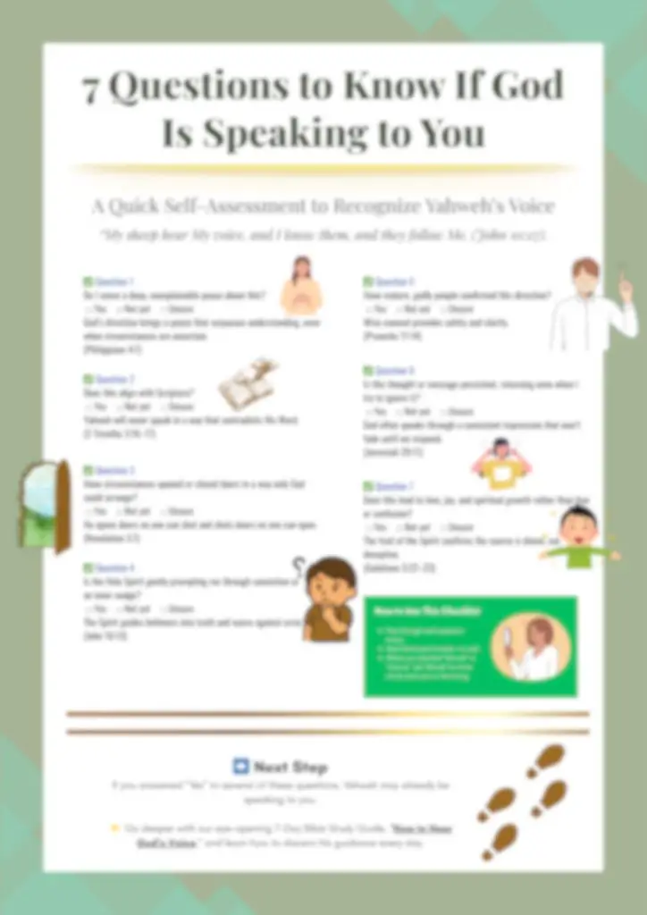 7 Questions to Know If God Is Speaking to You blurred