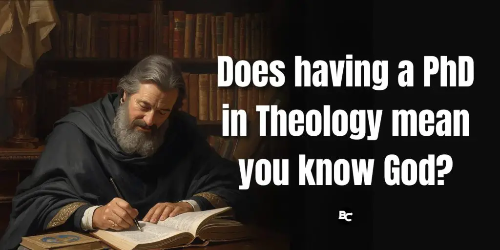 Does having a PhD in Theology mean you know God blog image