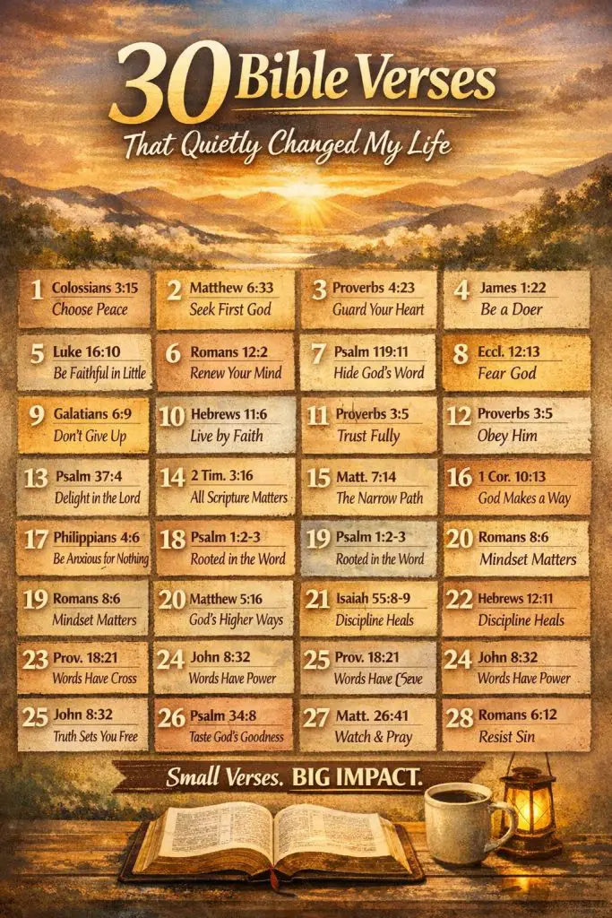 30 bible verses that will change your life infographics