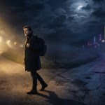 a person stepping away from worldly entertainment towards God