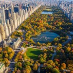 aerial image of the central park in new york city