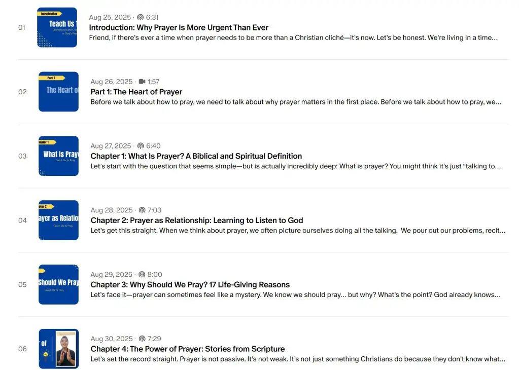 teach us to pray course preview