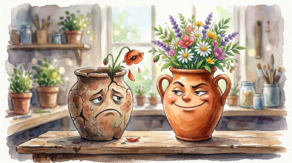 the cracked and perfect pot story