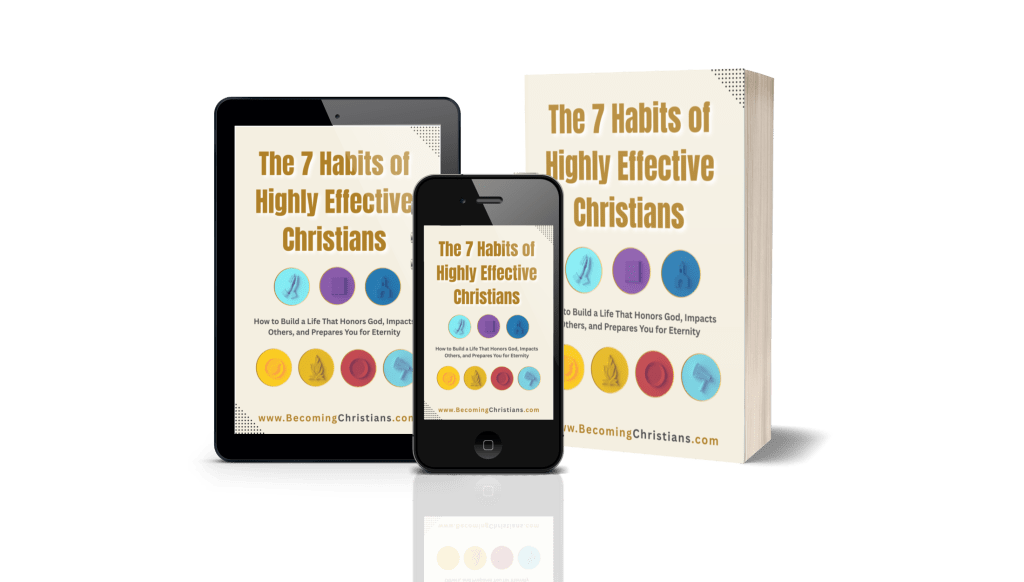 the 7 habits of highly effective Christians composite 3D book cover