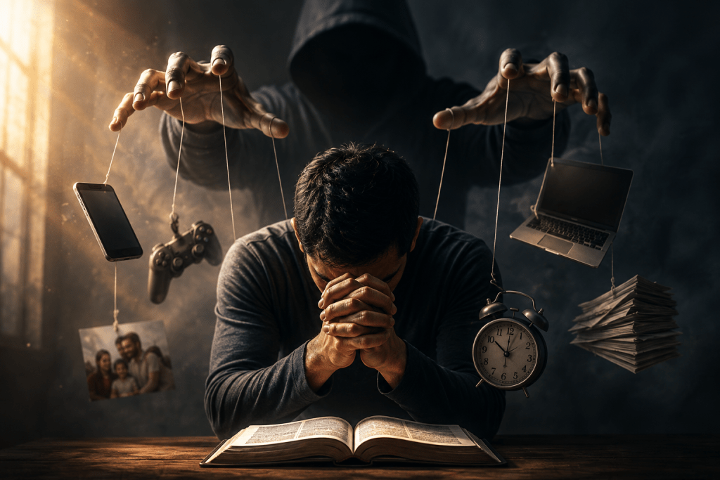 how satan distracts us from prayer
