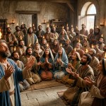 Day of pentecost people receiving the holy spirit
