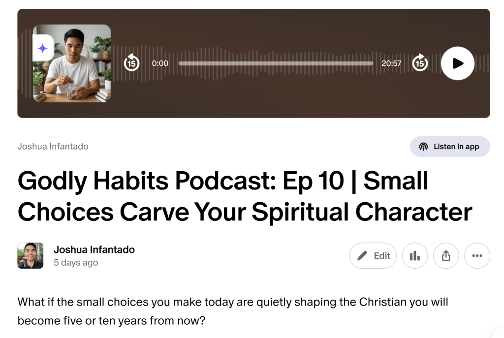 Godly Habits Podcasts featured image