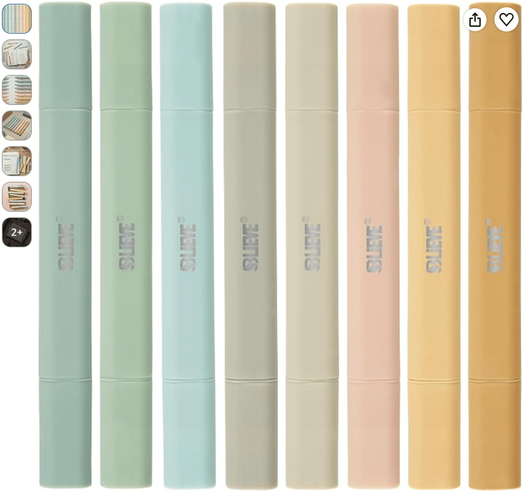 BLIEVE Bible Highlighters No Bleed Through, Pastel Colors, Dual Tip, 8 Pack featured image